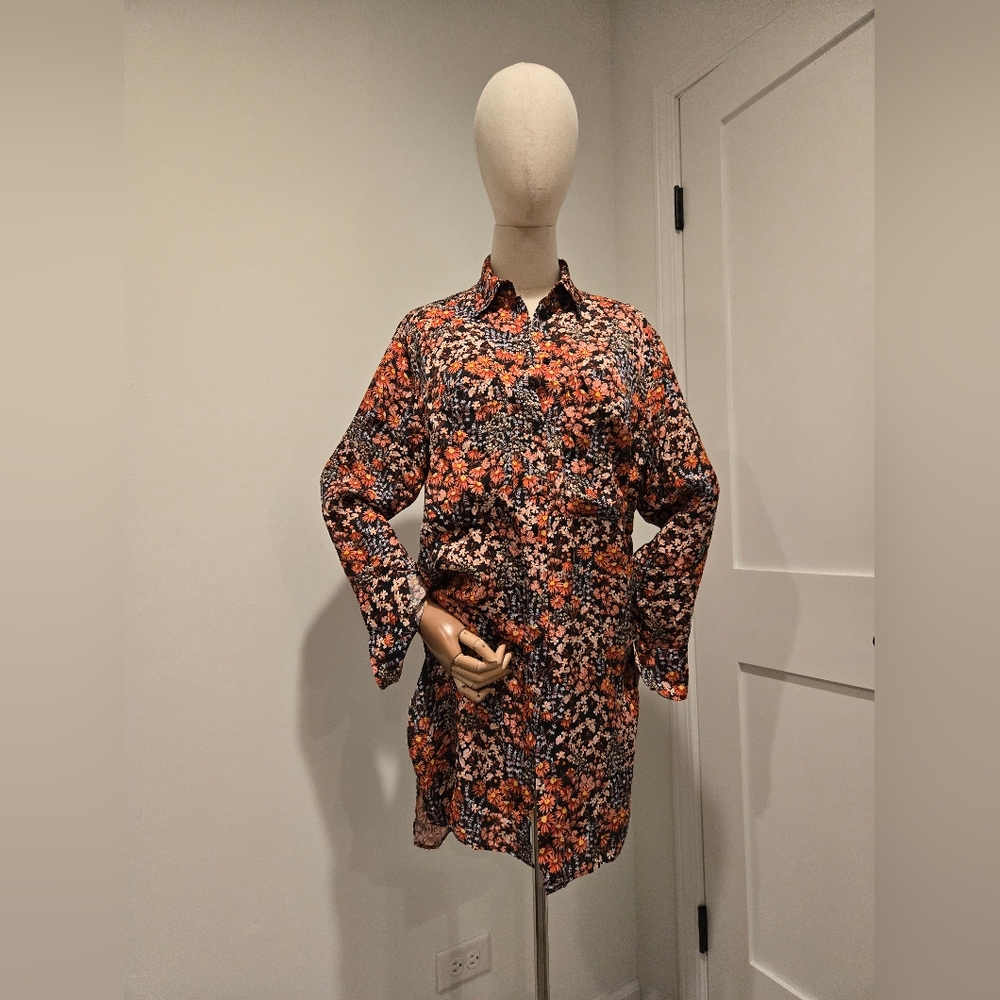 H&M Floral Button-Up blouse and pants set